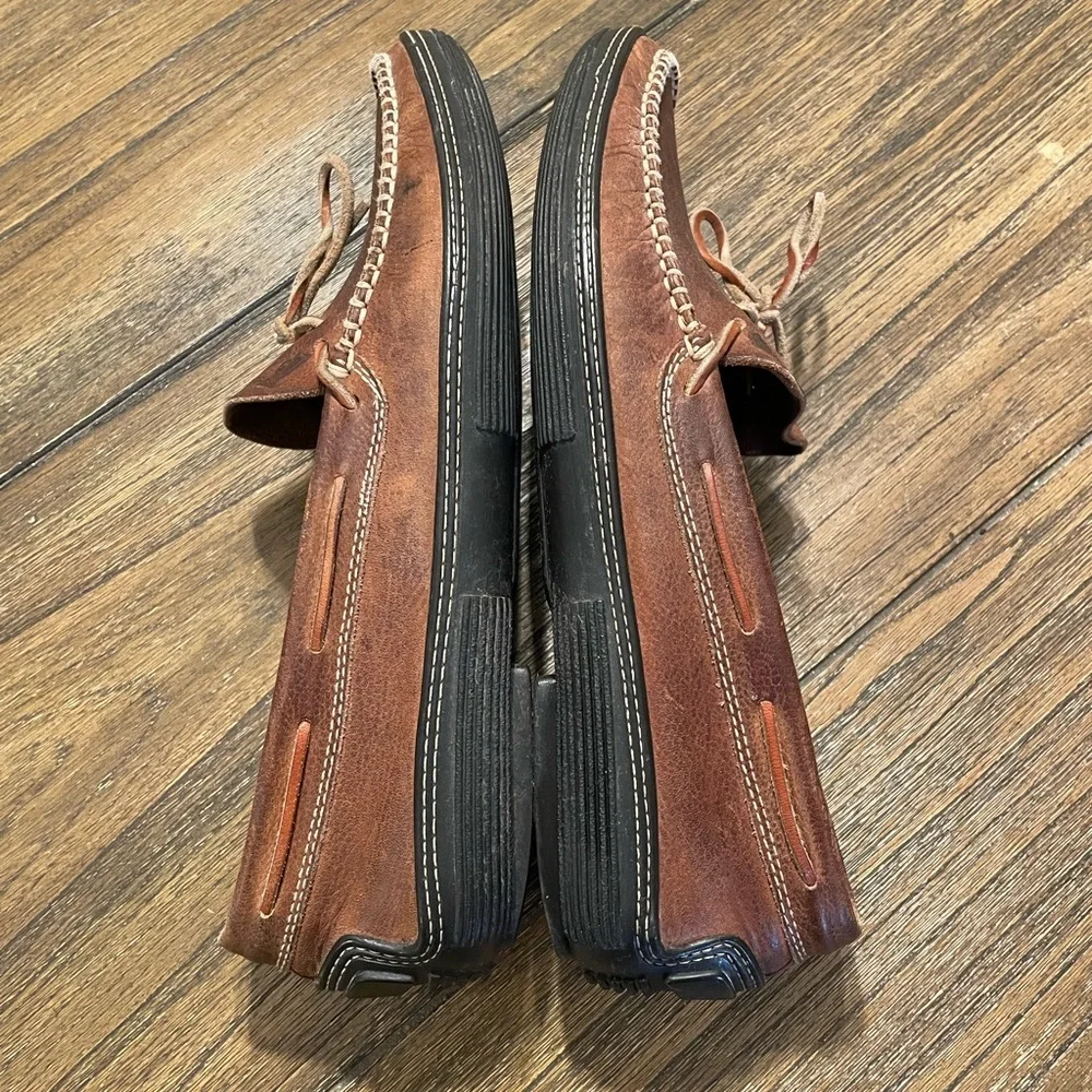 Tod’s Brown Leather Driving Loafers Men’s 9.5 (Estimated) Lace Moccasins Italy